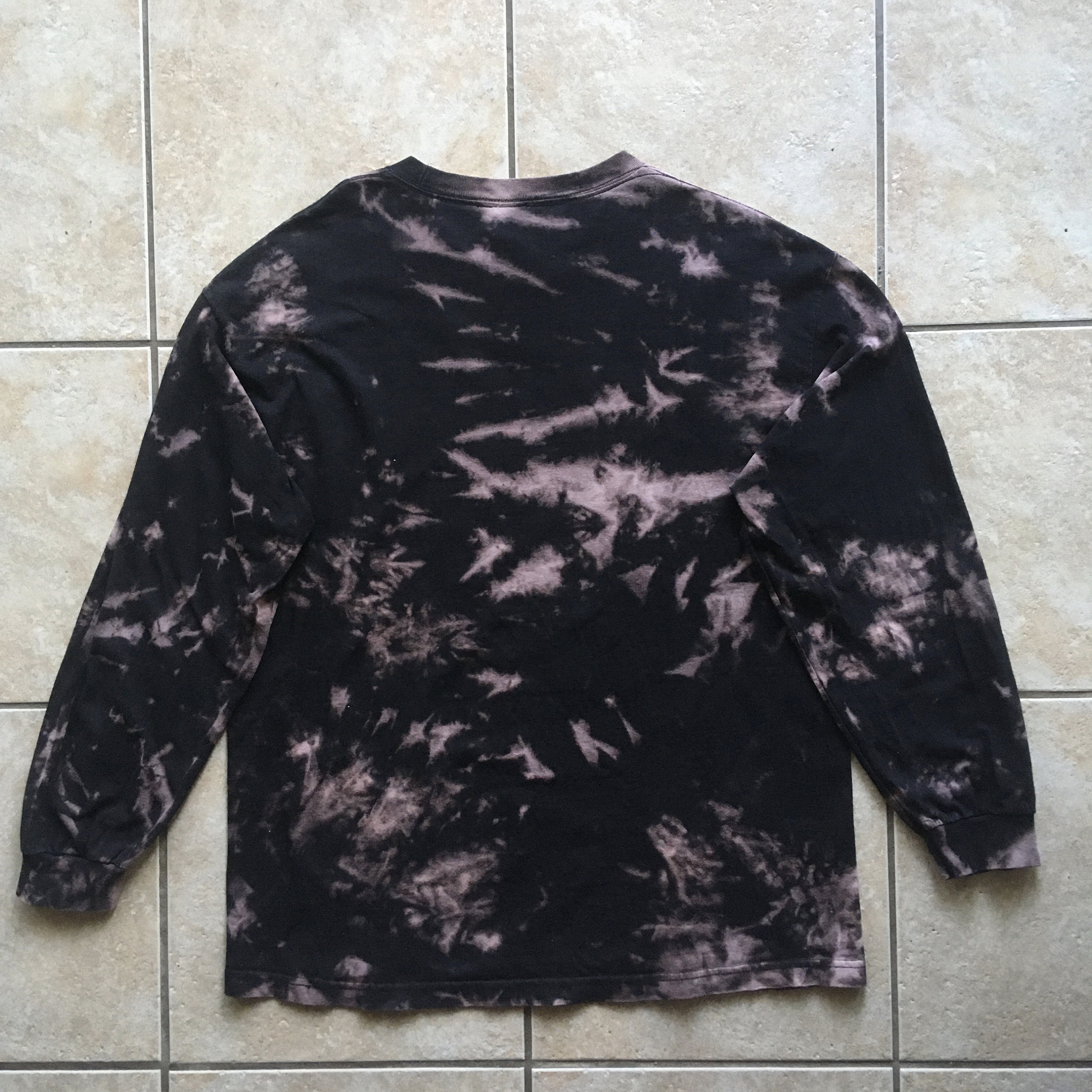 Tie Dye Coffee Stained Bleached Volcom Skate Long Sleeve Shirt - Etsy ...