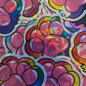 Holographic Pride Pfoten! Gestanzte Sticker