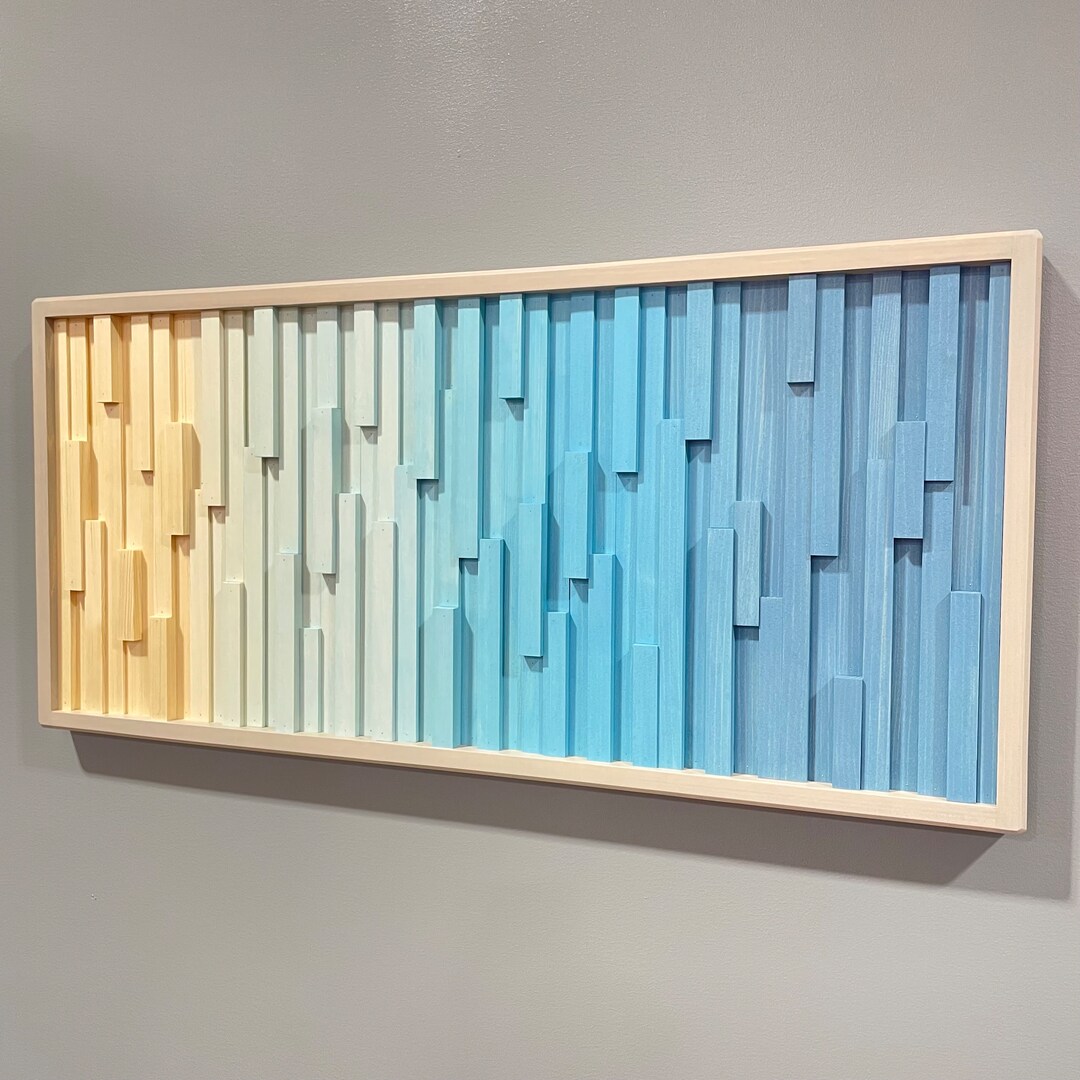 Beach Wood Art, Beach Wall Art, Modern Wood Wall Art, Beachhouse Decor