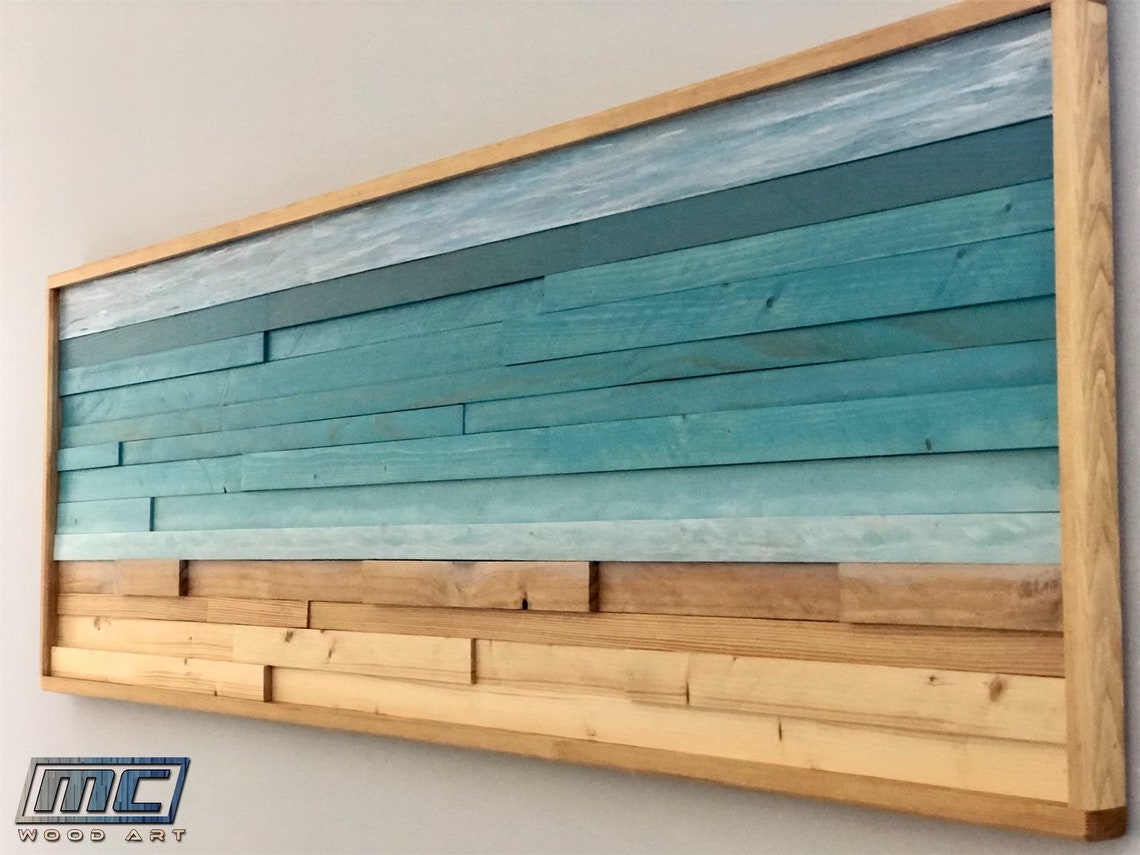 Beach Wood Wall Art Beachhouse Decor Reclaimed Wood Wall Etsy