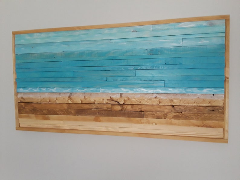 Beach wood wall art reclaimed wood wall art wood wall art Etsy