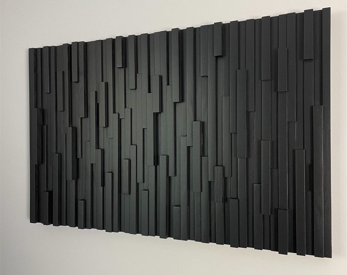 Modern Wall Art, Modern Black Art, Contemporary Wall Art, Modern Luxury Art, Wood Wall Art