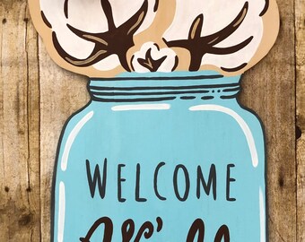 Mason Jar Door Hanger Etsy