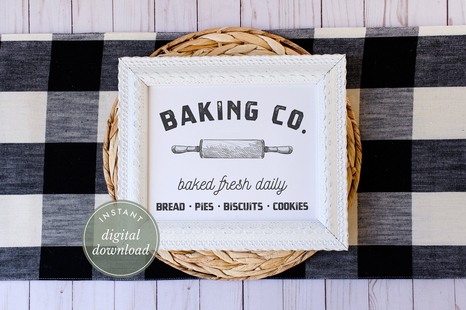 PRINTABLE Bakery Sign Baking Company Print Instant Digital | Etsy