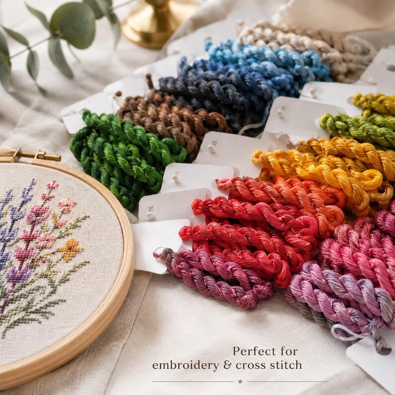 Missus Sedas Full Mini Collection – 99 Silk Mini Skeins – Solid and Variegated Colors – Hand-Dyed Mulberry Silk Thread image 9