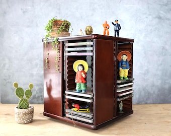 Bombay Company Rotating Carousel Wood Rack CD Holder ~ Storage for 64 CD's