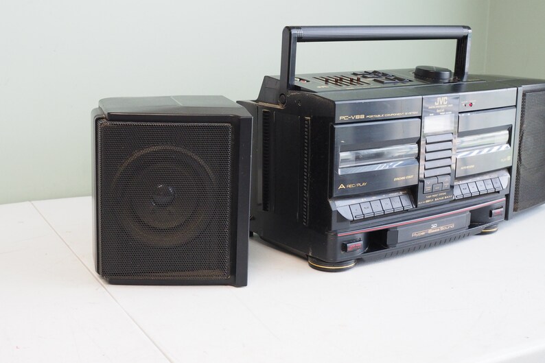 JVC Pc-v88 Portable Boombox Cassette Deck Tape Player Recorder - Etsy