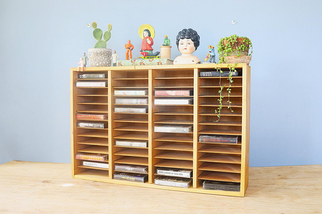 Vintage Napa Valley Cassette Tape Holder or 8 Track Holder Shelf