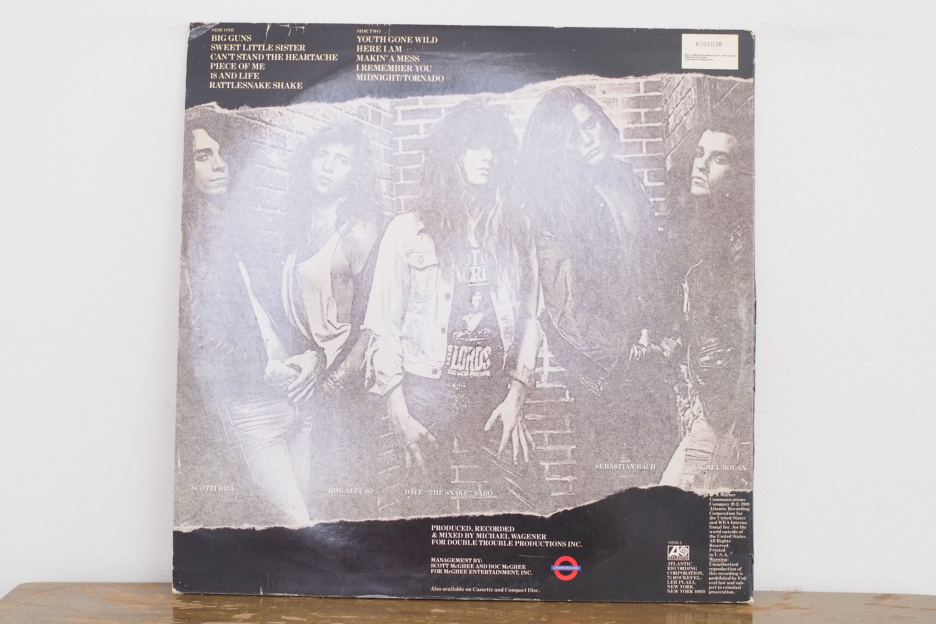Skid Row Self Titled Album Lp Vinyl Record 33RPM Atlantic - Etsy