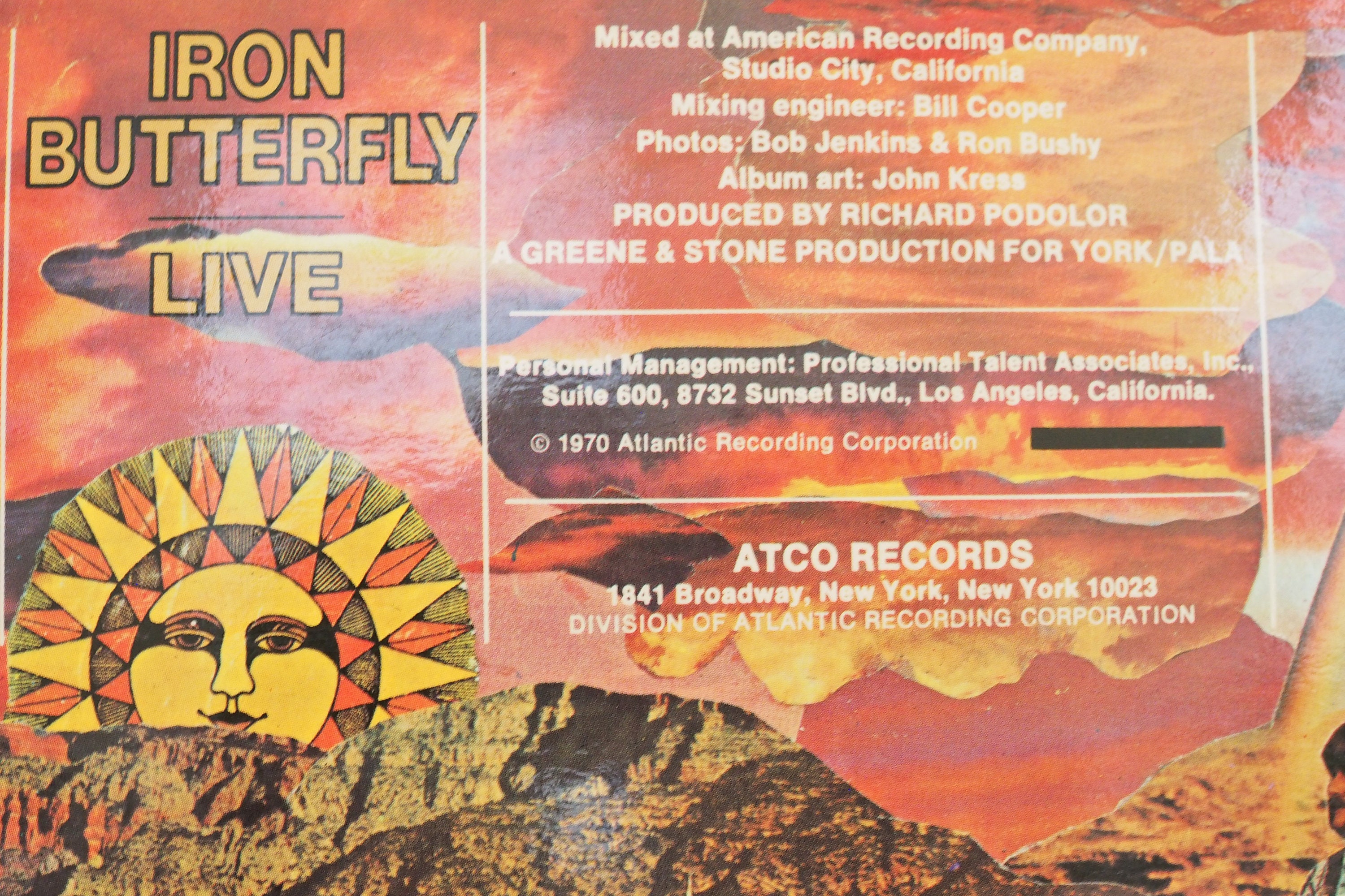 Iron Butterfly Live Record Album Vinyl LP 33 Rpm German Etsy