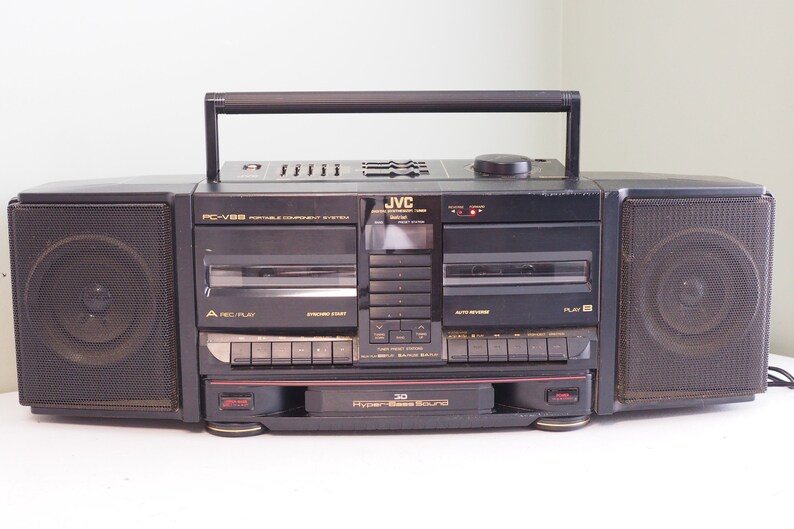 JVC Pc-v88 Portable Boombox Cassette Deck Tape Player Recorder - Etsy