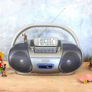 Panasonic RX-d29 Portable Boombox Vintage Cassette Deck/Cd Player Tape Player Recorder  Working and tested with remote