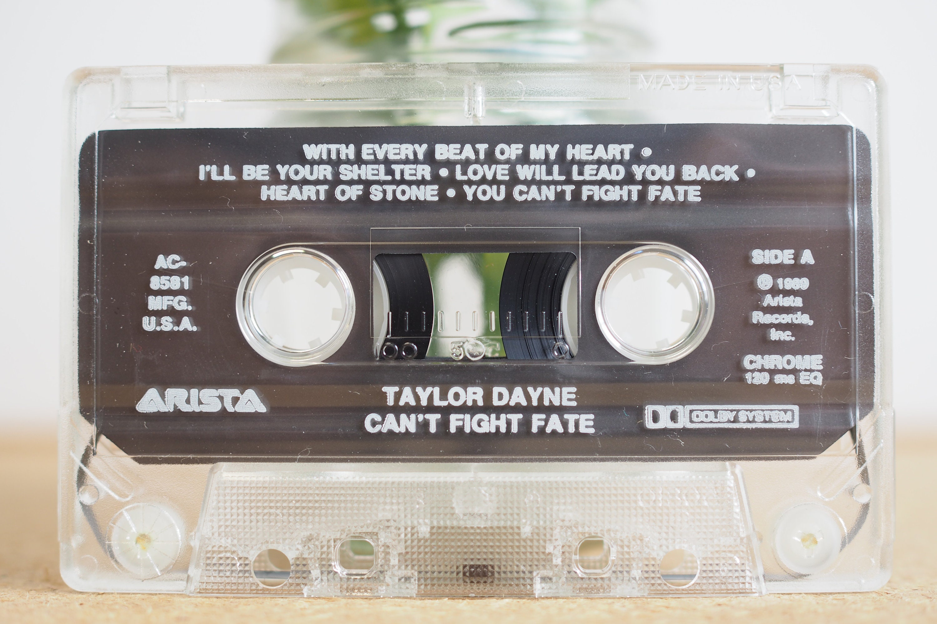 Taylor Dayne Can't Fight Fate Cassette Tape Dolby Arista Ac
