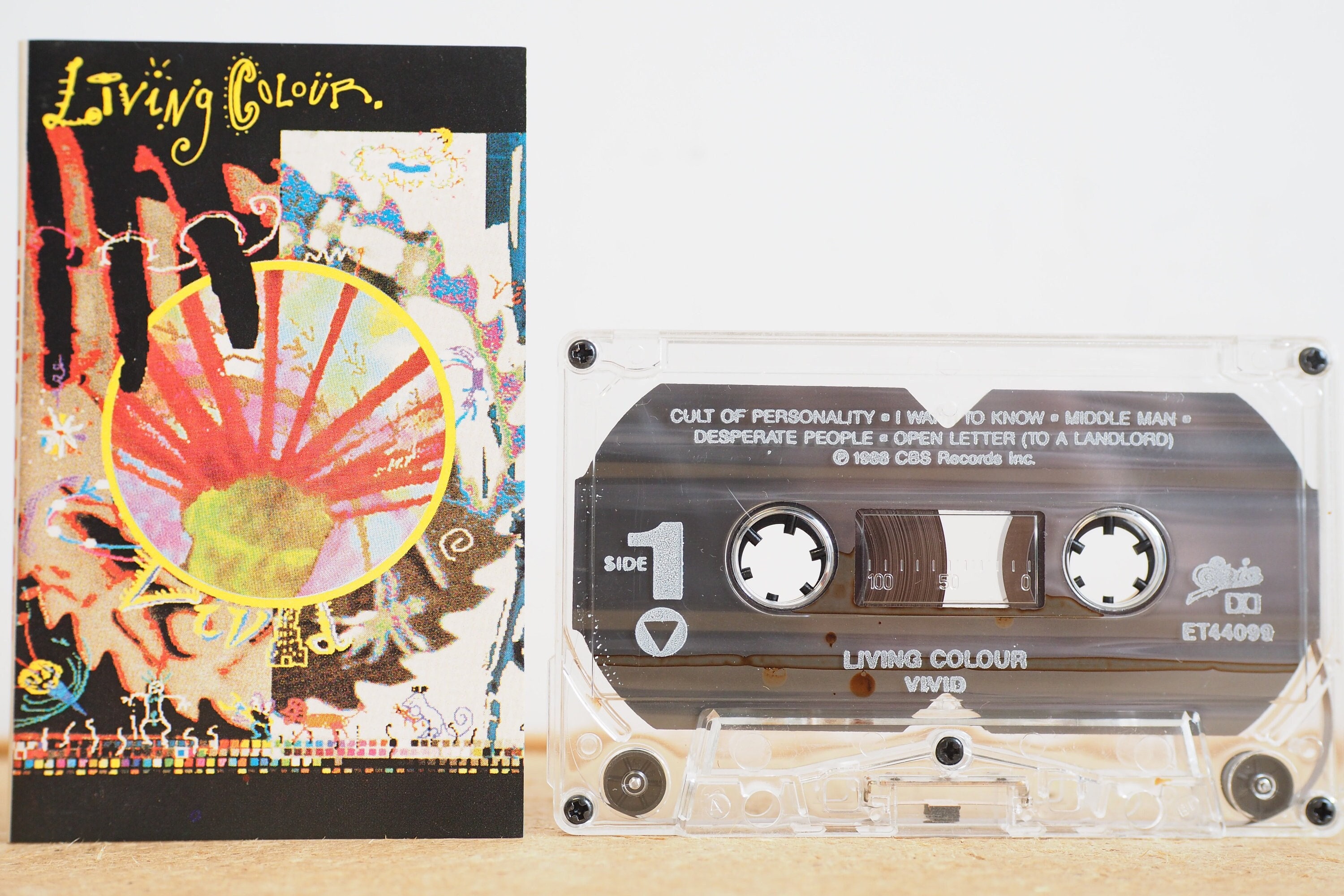 Living Colour Vivid Cassette Tape Dolby Epic Fet 44099