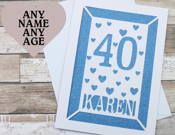 Handmade Personalised Male Birthday Card Any Name & Age