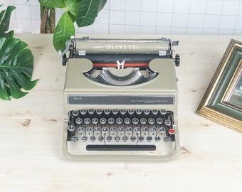 RESERVED Olivetti Studio 42 gray - 1940's - With new INKRIBBON and FREE shipping