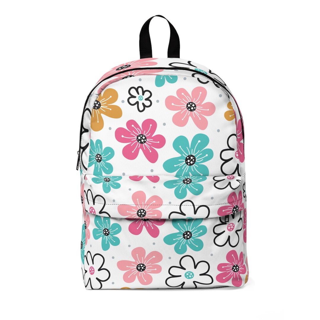Flower Backpack Girly Backpack for Girls for Her Etsy