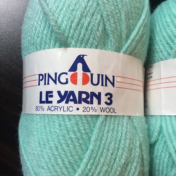 Penguin Le Yarn, Mint Green, 4 skeins