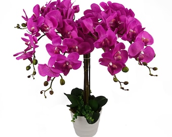 Orquídea artificial Deluxe XL de 85 cm - Rosa oscuro