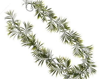 Guirnalda de palmeras artificiales ignífugas de 190 cm