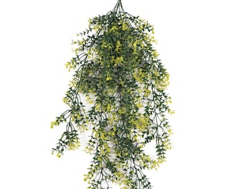 Planta artificial abigarrada colgante resistente a los rayos UV y al fuego de 76 cm