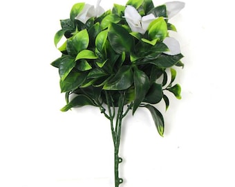 30cm UV Resistant White Flower Bush Artificial