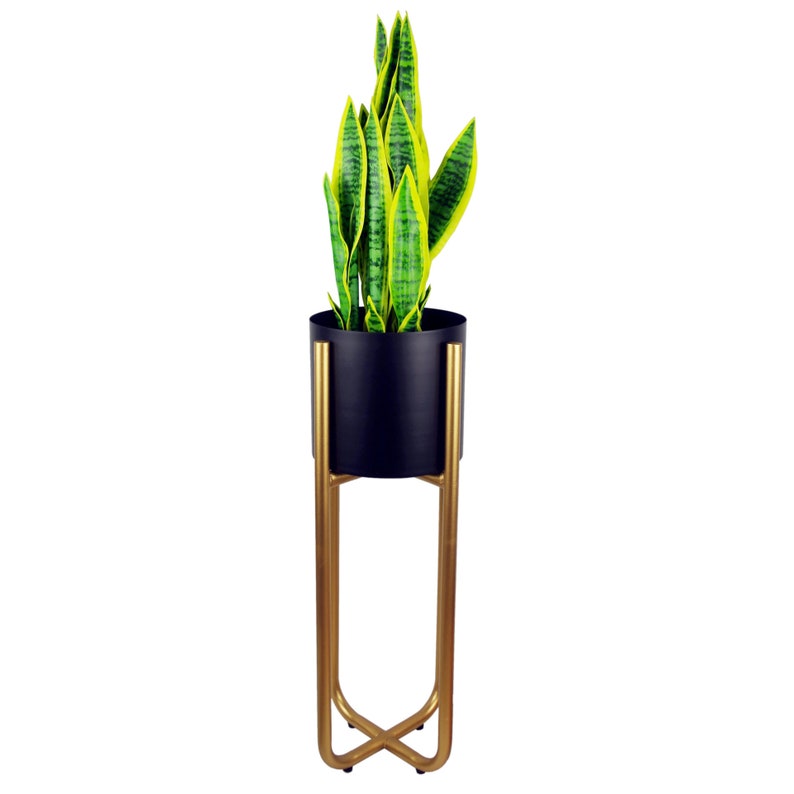 Tall Gold Stand with Iridescent Rainbow Metal Planter 62cm x Etsy