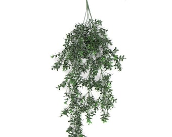 Planta artificial colgante de hojas pequeñas, resistente a los rayos UV y al fuego, 78 cm