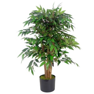 90cm Leaf Realistic Artificial Ficus Tree / Plant