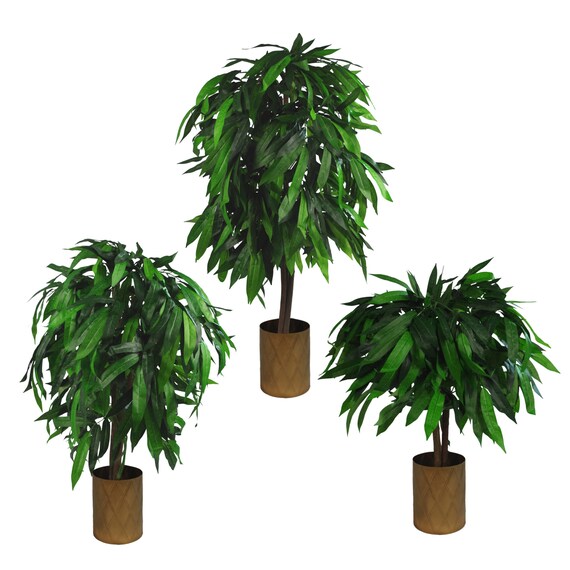 Artificial Bamboo Plants Trees Natural Wood Trunk 120cm 4ft Realistic