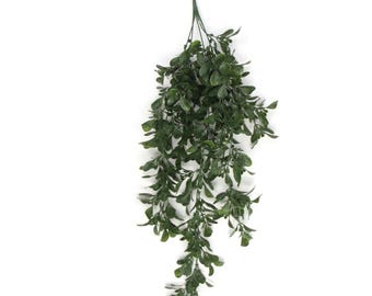 Planta de peperomia artificial colgante resistente a los rayos UV y al fuego de 68 cm