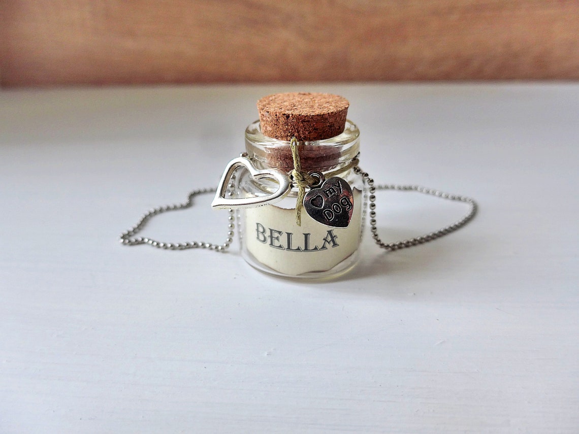 Pet memorial ashes glass urn Dog remembrance ornament Etsy