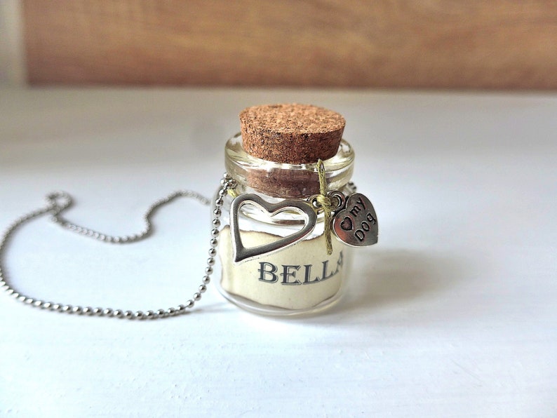 Dog remembrance ornament lockets Cremation glass vial lock hair