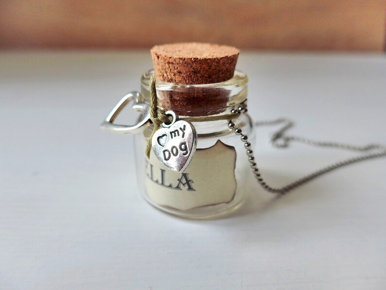 Pet memorial ashes glass urn Dog remembrance ornament Etsy