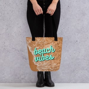Beach vibes Tragetasche Beach Pool Bootfahren Kreuzfahrt Urlaub vibes Tragetasche Spaß Boho Retro Design Tasche tolle Geschenkidee für jedermann