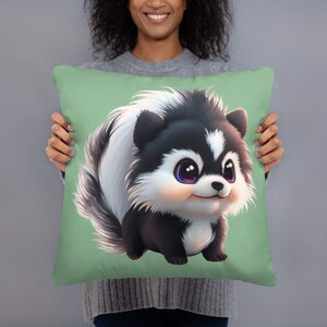 Cute skunk pillow Forest friends woodland animals Pillow kids decor baby shower gift