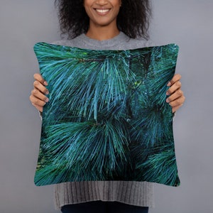 Pine tree Pillow | green blue spruce pillows | rustic outdoor design pillow | country classic pillow
