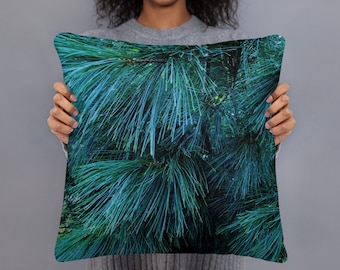 Pine tree Pillow | green blue spruce pillows | rustic outdoor design pillow | country classic pillow