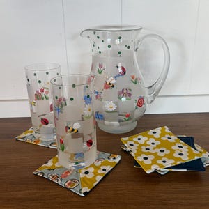 Set of 6 Retro Pattern Coasters