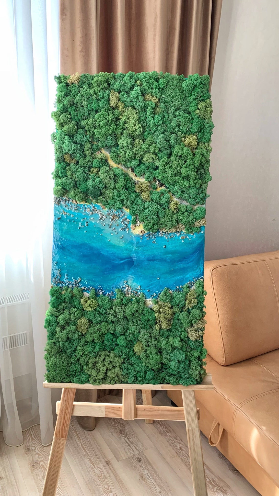 Preserved Moss wall art greenery home decor tropical forest Etsy