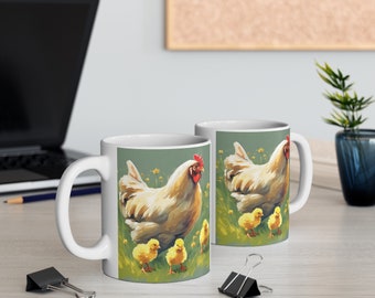 Mother Hen and Chicks Mug 11oz