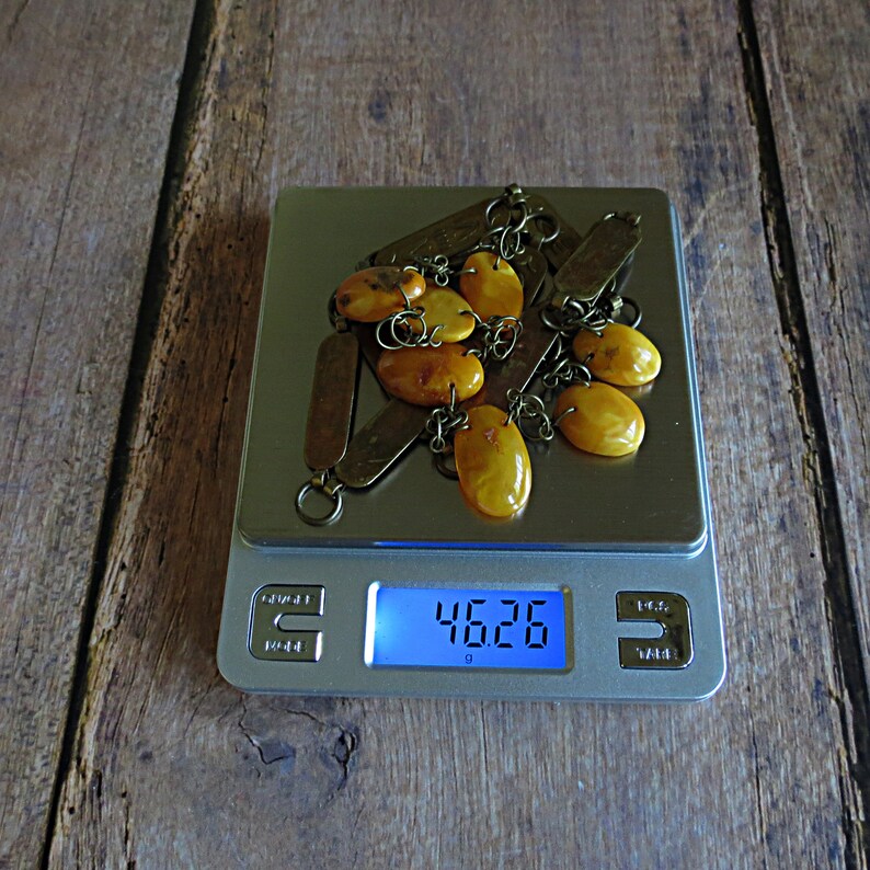 Vintage Amber Necklace. Natural Baltic Amber. Genuine Egg Yolk Etsy