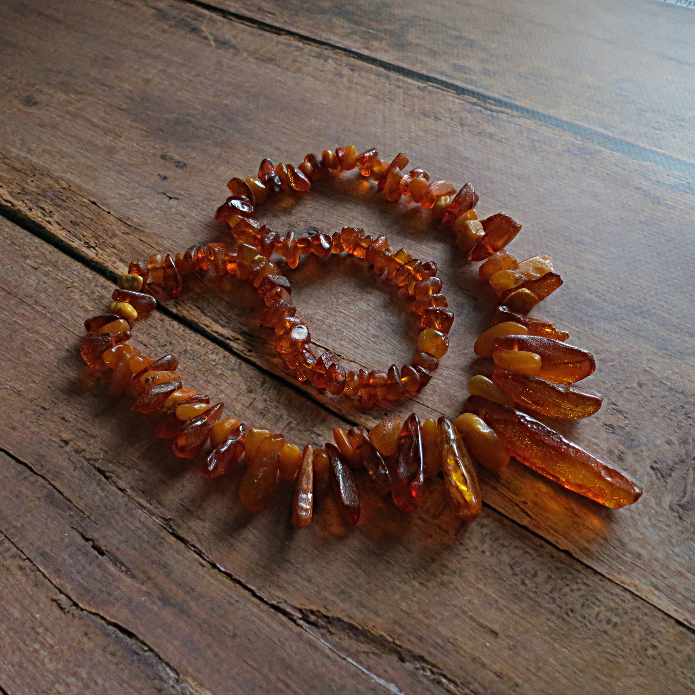 Vintage amber necklace. Butterscotch natural amber necklace. Etsy