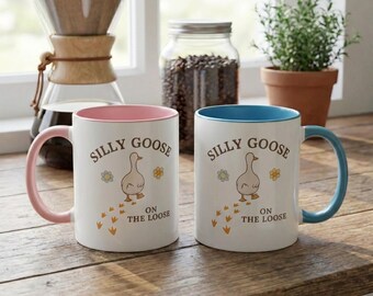 Taza de "Ganso Tonto" con un Tonto, Divertida Taza con un Tonto, Bonita Taza de Café, Regalo Divertido y Bonito, Perfecto para Cumpleaños y Festividades.