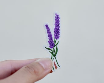 Mini Lavender Bunch Matte Mirror Water Resistant Sticker