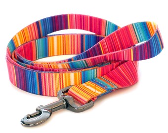 Laisse pour chien Vibrant Stripes - Laisse | Motif | Coloré | Moderne