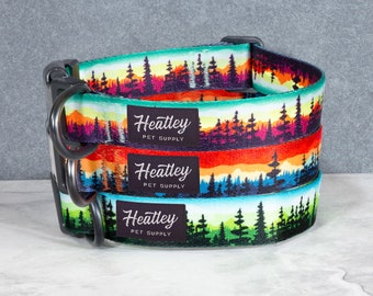 Forest Dog Collar - Trees | Mountains