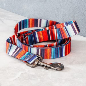 Serape Dog Leash -  Heritage - Mexican Blanket Pattern