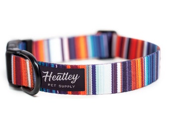 Mexican Serape Dog Collar - Heritage | Blanket | Pattern | Colorful | Modern