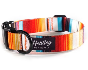 Mexican Serape Dog Collar - Summer | Blanket | Pattern | Colorful | Modern